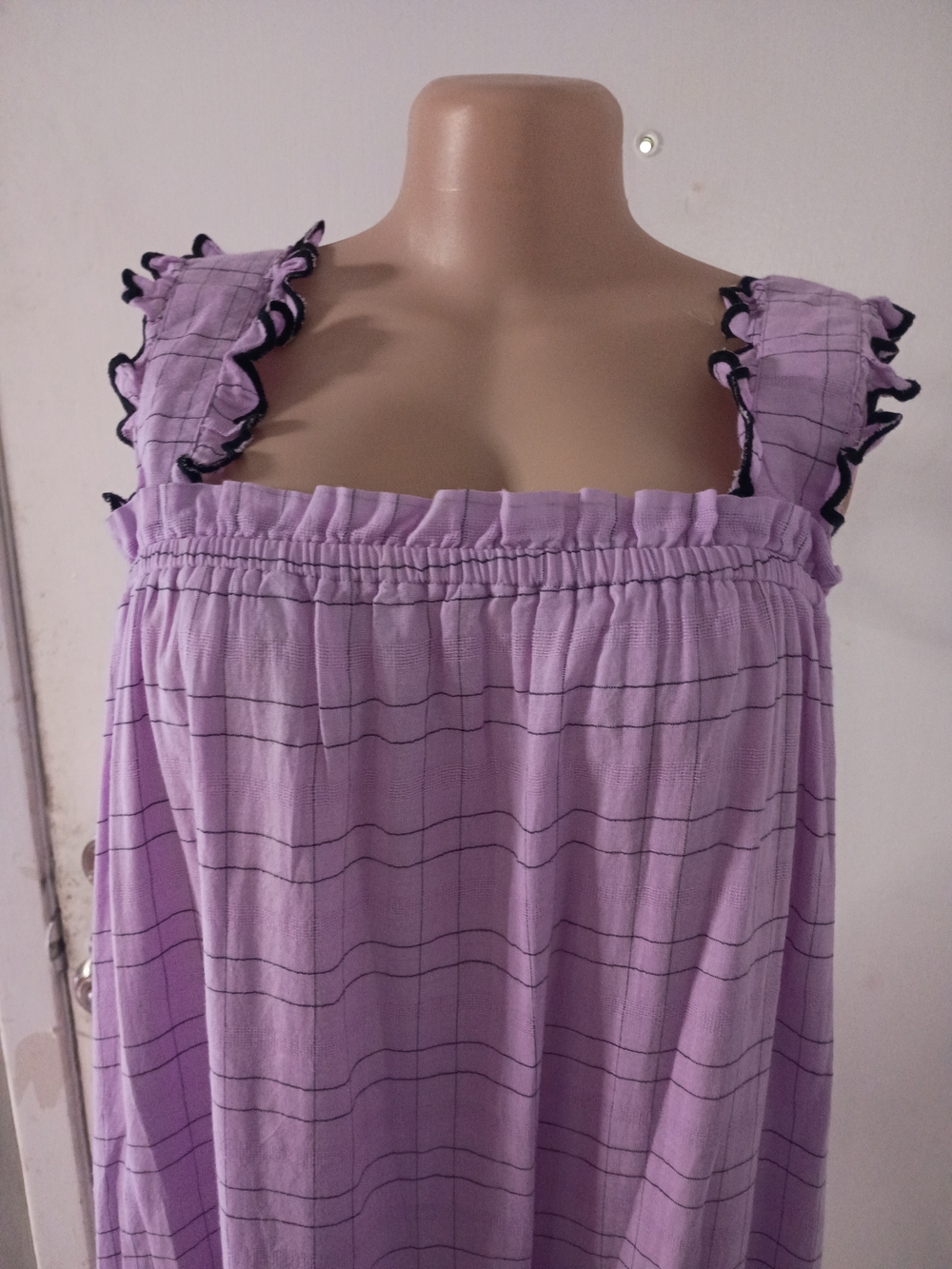 Lavender Ruffle-Trim Maxi Dress - Picture 4 of 7